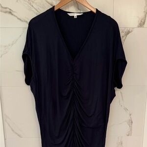 Trina Turk Navy Ruched Dress